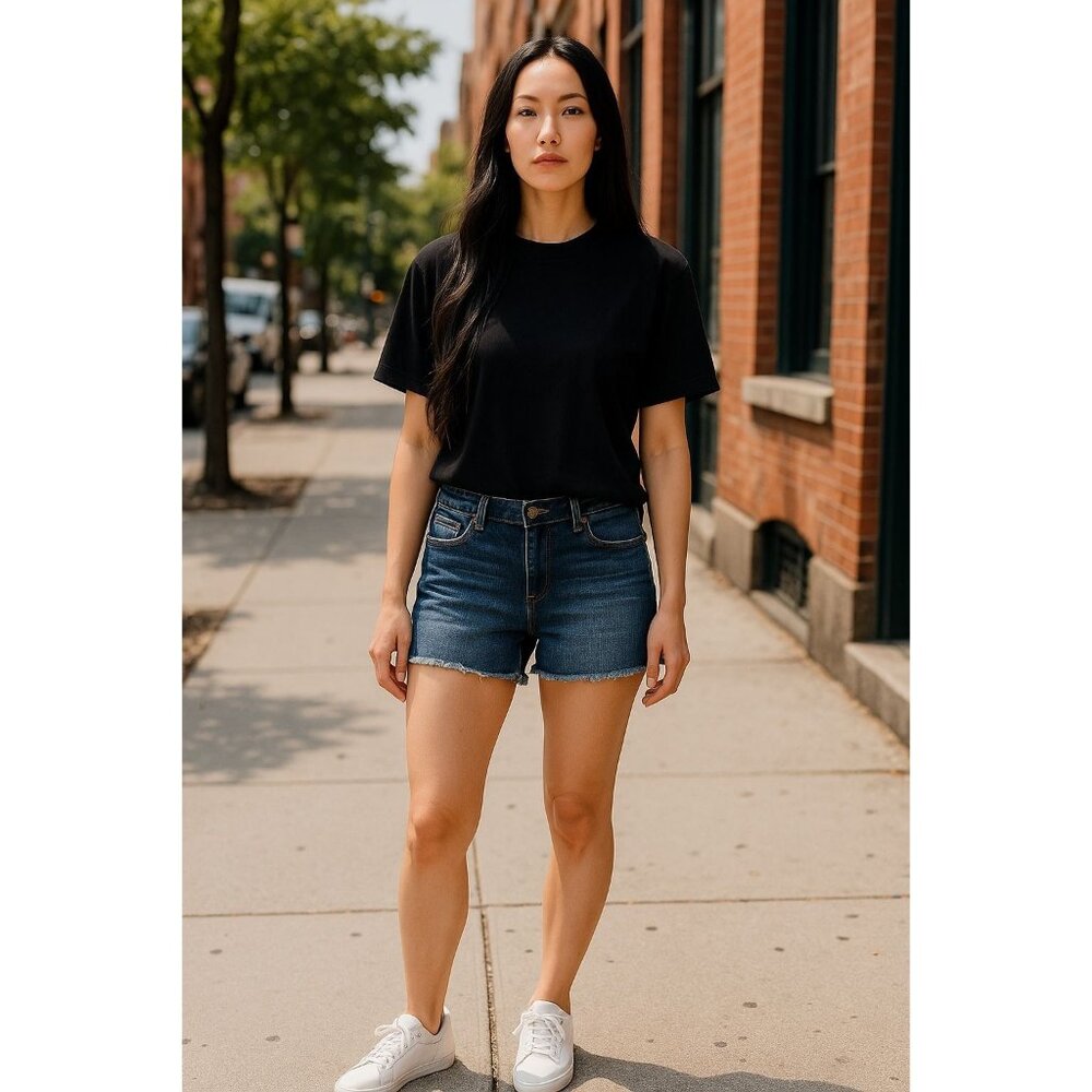 KUT From The Kloth Women Dark Blue Jean Short 10